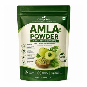Poudre d'Amla de qualité cosmétique OEM/ODM, poudre naturelle de fruit de groseille indienne pour les masques capillaires, les masques faciaux et les produits de beauté - Product Image 1