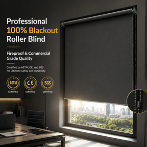 Persiana Enrollable Manual <span class=keywords><strong>de</strong></span> Poliéster <span class=keywords><strong>de</strong></span> Grado Comercial Ignífuga, Moderna, con Cadena, para Ventanas <span class=keywords><strong>de</strong></span> Edificios <span class=keywords><strong>de</strong></span> Oficinas, con Certificación ASTM y CE - Product Image 1