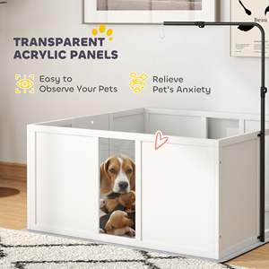 Whelping Box Voor Honden 39 \ "X 38 \" X 19 \ "Intrekbare Lichtstandaard Wasbare Waterdichte Plas Pad Verstelbare Dierenhuisjes Meubels - Product Image 5