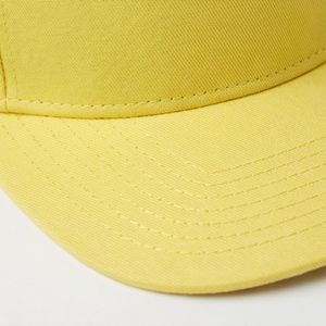 Gorra de Béisbol con Visera Plana Amarilla, Gorra Informal para Mujer, Diseño de Ajuste Relajado, Estética Informal, Universal para Hombre, Adaptable, de Algodón - Product Image 4