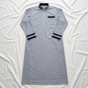 Thobe noir pour homme à manches longues, col montant, longueur au sol, respirant, robe de prière islamique, style modeste - Product Image 3