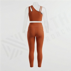 Conjunto Deportivo Seamless Personalizado al por Mayor para Mujer: Sujetador Deportivo sin Espalda y Shorts Scrunch Bum de Dos Piezas para Yoga y Fitness - Product Image 2