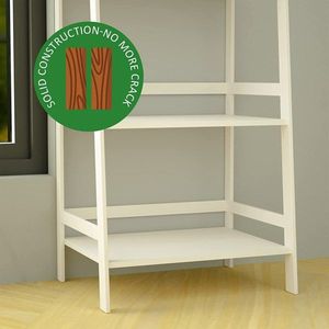 Libreria Moderna a 5 Ripiani in Bambù per Camera da Letto, Soggiorno, Ufficio - BC 238 Bianco - Product Image 3
