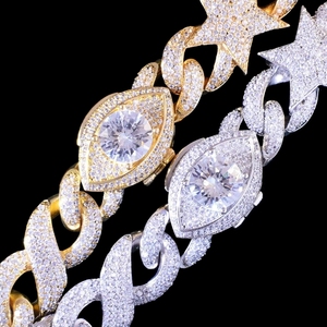 สร้อยคอแบบ Cuban Link เงินแท้ 925 ประดับเพชรโมอิสซาไนต์ สำหรับผู้ชาย สไตล์ฮิปฮอป รับผลิตตามสั่ง ขายส่ง ได้รับการรับรองจาก GRA - Product Image 4