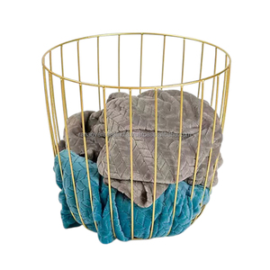 Cesta de lavandería de metal de la mejor calidad, almacenamiento robusto, moderno y espacioso para ropa, toallas y más, disponible en diseño surtido - Product Image 3