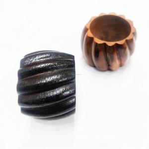 Modern Sculpted Wooden <b>Napkin</b> Rings Set Handcrafted Polygon Wood <b>Napkin</b> <b>Holders</b> for Dining Table Decor Unique Accessories - Product Image 3