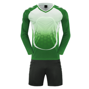 Maillot de gardien de but de football professionnel respirant, grande taille, imprimé, col en V, coupe ajustée, avec rembourrage de poitrine - Product Image 5