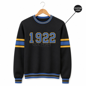 เสื้อสเวตเชิ้ตคอกลม Cosh International Sorority Sisterhood พร้อมแถบสีน้ำเงินเหลือง พิมพ์ลายด้านหน้าปี 1922 ทรงปกติสำหรับผู้หญิง ใส่ได้ในฤดูใบไม้ร่วง - Product Image 1