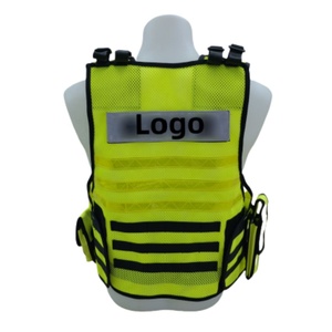 Chaleco de Seguridad Reflectante con LED de Alta Visibilidad para Hombre, con Múltiples Bolsillos, Cierre de Cremallera, Transpirable, para Trabajo al Aire Libre - Product Image 4