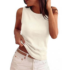 Top sin mangas sexy para mujer al por mayor, chaleco de verano sin mangas para mujer - Product Image 5