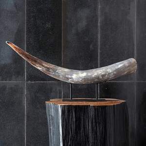 Pièce décorative authentique en corne naturelle pour temple domestique et usage décoratif, à prix économique et respectueuse de l'environnement - Product Image 1