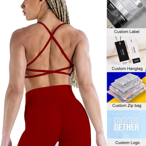Soutien-gorge de sport sans couture à bretelles, taille EU 7 FC, avec logo personnalisé, pour femmes, vêtements de sport, soutien élevé, haut de sport, fitness - Product Image 5