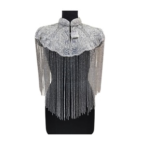 Capa de Diseñador 2026 Bordada con Cuentas, 100% Algodón con Malla, para Mujer, Moda, Venta al Por Mayor, Exportación - Product Image 1