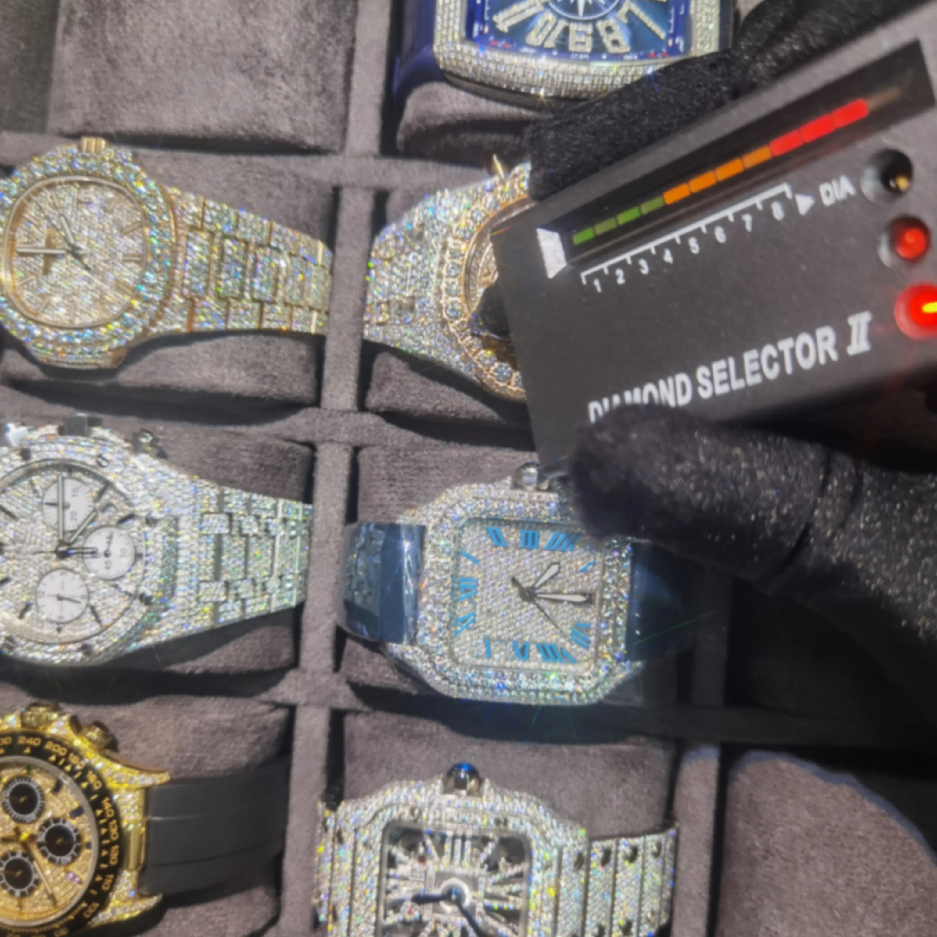 Factory Price Custom Luxury Brand Iced Out Pass Diamond Test VVS Moissanite Diamond Watch Men OEM Baguette Hip Hop Jewelry