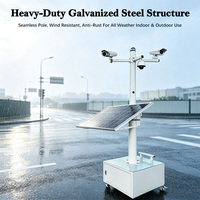 Metal Alarm Solar Mobile Security Cameras CCTV Tower