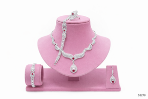 MOLL JEWELLERS - Cadena de Cobre Macizo con Diseño de Hojas y Circonitas Naturales, Chapada en Oro/Rodio/Plata, Elegante y Moderna para Mujer, Ideal para Bodas - Product Image 6