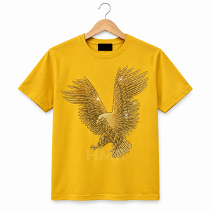 HMR Brotherhood Sisterhood Custom Logo Premium Cotton Fashion <b>Gold</b> Eagle Graphic T <b>Shirt</b> Premium Cotton Crew Neck Wholesale - Product Image 5