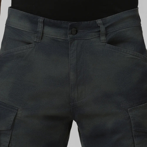 Pantalones Cargo de Camuflaje Oscuro para Hombre, Corte Recto, Cintura Media, Pantalones de Trabajo con Bolsillos Laterales - Product Image 6