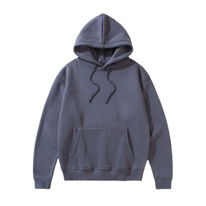 Sweat à capuche vierge en molleton 100 % coton épais de haute qualité pour homme, personnalisable avec logo brodé, écologique, coupe classique, vente en gros - Product Image 5