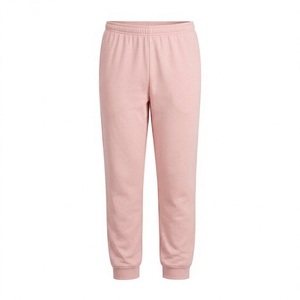 Winter Women's Workout Sweatpants High <b>Elastic</b> <b>Waist</b> 460GSM 100% Cotton French Terry Fabric Anti-static Custom Embroidery Loose - Product Image 2