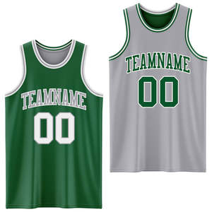 Ensemble d'uniformes de basketball réversibles personnalisés, maillot d'équipe entièrement sublimé, short en mesh respirant, vêtements de sport d'entraînement bicolores - Product Image 1