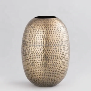 Vase à fleurs en aluminium pour la décoration du salon Vase à fleurs en laiton nickelé Best by Azora Industries - Product Image 3