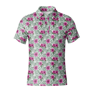 Camisas Polo para Hombre con Estampado Elegante, Corte Regular, Manga Corta, Transpirables, de Poliéster y Spandex, para Golf, Proveedor Destacado - Product Image 5
