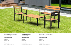 Juego de Comedor para Jardín, Resistente al Agua, Mesa y Sillas de PS Resistentes a la Corrosión, Muebles con Estructura Metálica, Lumetal Vietnam - Product Image 2