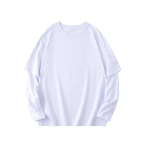 เสื้อยืดแขนยาวทรงโอเวอร์ไซส์สองชั้นสไตล์วินเทจคุณภาพสูง พิมพ์ลายดิจิทัล ผ้าฝ้าย 100% สำหรับทุกเพศ ผลิตในประเทศปากีสถาน - Product Image 1