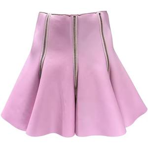 Nouvelle jupe en cuir vintage taille haute pour femme, respirante, écologique, confortable, mi-longue, anti-plis, séchage rapide - Product Image 1