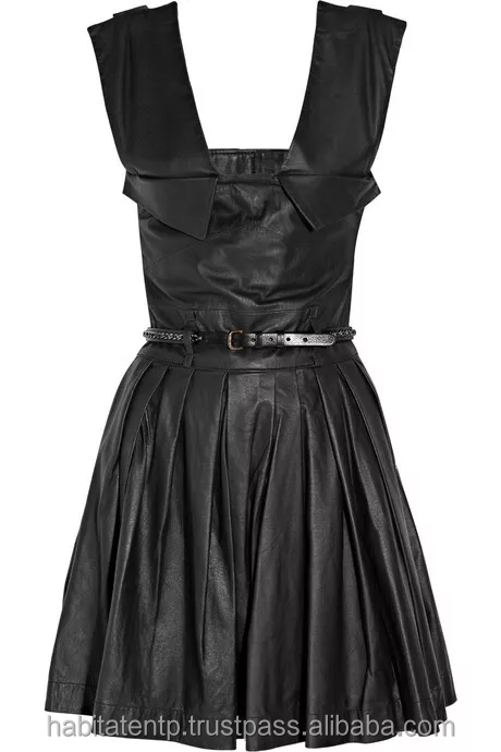 a line brown dress A Line Brown Simple Evening Party Dresses Long Prom Dresses With Slit main image 0