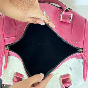 Sacs de sport de grande capacité Mini Speedy en cuir de vachette usiné Turquoise Stone Crossbody Bagages Travel Shoulder Bags for Unisex - Product Image 6