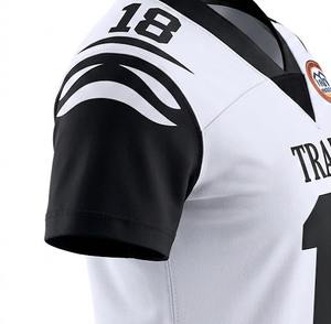 Maillot de sport surdimensionné personnalisé pour homme en polyester de haute qualité à col en V, ensemble uniforme de football, couleur et logo personnalisables, MOQ 20 ensembles - Product Image 4