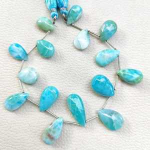 Cuentas de Larimar Natural de Corte Brillante Zubeda Gems, Hilo de 8 Pulgadas, Gema Azul que Cambia de Color, Orificio de 5MM para Fabricación de Joyas al por Mayor - Product Image 1