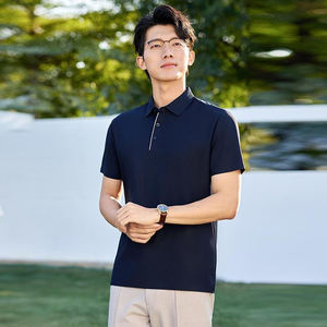 Polo de Manga Corta para Hombre, Color Sólido, Estilo Informal de Negocios, Lujo Ligero, Deportivo y de Ocio, con Cuello, para Golf - Product Image 4
