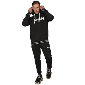 Wholesale Custom Mens Heavyweight Solid Zipper Kangaroo Pockets Gym Jogger Windbreaker Set Pakistan Eco-friendly Two Piece - Product Image 6