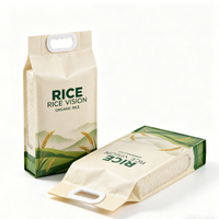 Sacs en plastique personnalisables de 25 kg, impression en héliogravure, sacs d'emballage pour farine et riz, 1 kg, 2 kg, 5 kg à 10 kg avec poignée, qualité alimentaire