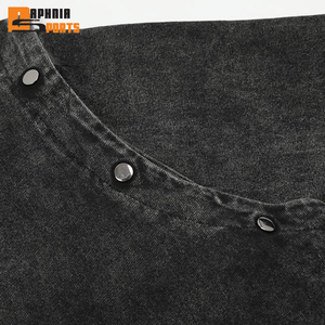 Camiseta de algodón suelto de 250 GSM, negra, personalizada, estilo streetwear, oversize, de alto gramaje, corta, vintage, con lavado ácido para hombre - Product Image 6