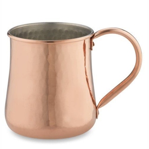 Handcrafted Smooth Solid Pure Copper Mule Mug Shiny Brass Handle Stainless Steel Interior <b>Metal</b> Drinking Cups Barware Set Mugs - Product Image 3
