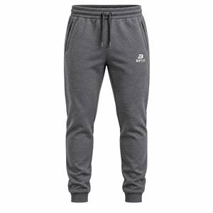 Pantalon de jogging fuselé personnalisé pour homme en molleton léger 100 % coton écologique avec cordon de serrage – Vêtements de sport OEM - Product Image 1