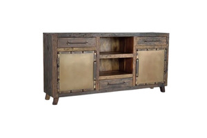 Modern Designed Living Room Furniture Industrial Style Farmhouse Metal <b>Wood</b> <b>Wine</b> Cabinet Side Panel Cabinet - Product Image 6