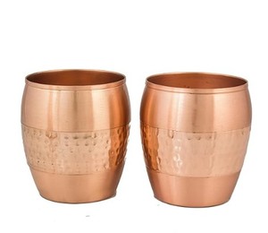 Hammered Copper Water Bottle Leak Proof Copper Drinking Bottle Portable Sliding Lid for Office Travel Home - Indian Home Crafts - Product Image 3