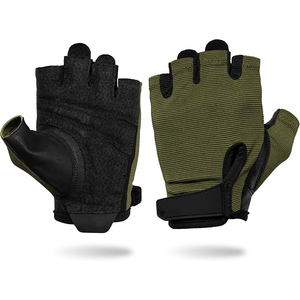 Reinforced Thumb Microfiber Gym Gloves Women Men <b>Half</b> Finger Anti <b>Slip</b> Padded Palm Breathable Weightlifting Fitness Training - Product Image 5