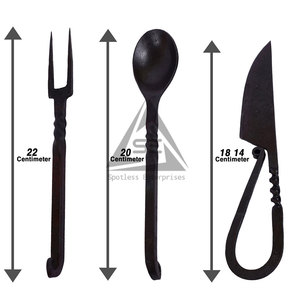Juego de Cubiertos de Acero al Carbono Forjado a Mano de Diseño Único, Color Sólido, para Camping, Sostenible, Personalizable al por Mayor, de Alta Calidad - Product Image 3