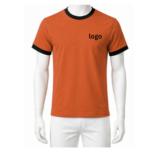 T-shirts pour hommes à manches courtes, tissu respirant, coupe classique, motif uni, impression de logo personnalisée sur le devant, 220 grammes, design vierge - Product Image 5