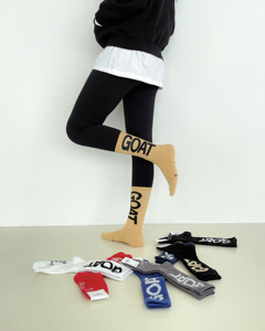 Chaussettes GOAT pour femmes, mélange de coton, respirantes, pour usage quotidien, style classique, imprimé lettres, chaussettes tricotées, toutes saisons - Product Image 3