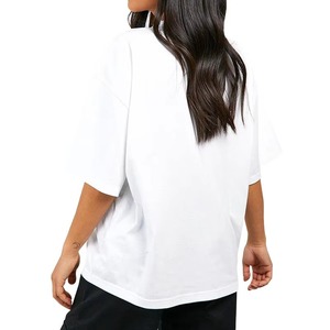 T-shirts décontractés surdimensionnés pour femmes, respirants, infroissables, personnalisables, de haute qualité, 100 % coton, manches courtes, col rond, tricotés - Product Image 6
