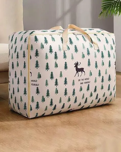 Extra Large Capacity Houndstooth Portable <b>Quilt</b> Storage Bag Multifunctional Moving Packing Bag Seasonal Clothes Organizer - Product Image 4
