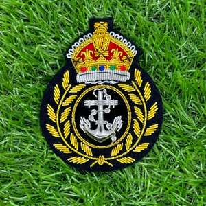 Écussons classiques en feuille d'or, cousus main, crêtes en fil métallique, badges faits à la main, patchs pour uniforme et casquette - Product Image 3