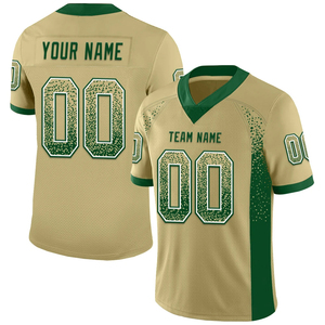 Maillot de football de haute qualité, élégant, avec logo personnalisé, dégradé bleu clair et bordeaux, forme carrée, maillot de football américain haut de gamme - Product Image 1